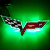 Oracle Chevrolet Corvette C6 Illuminated Emblem - Green thumbnail 1
