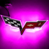 Oracle Chevrolet Corvette C6 Illuminated Emblem - Pink thumbnail 2