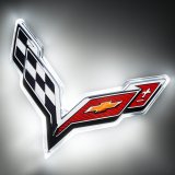 Oracle Corvette C7 Rear Illuminated Emblem - White thumbnail 1