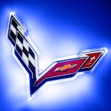 Oracle Corvette C7 Rear Illuminated Emblem - Blue thumbnail 1