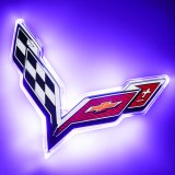 Oracle Corvette C7 Rear Illuminated Emblem - UV/Purple thumbnail 2