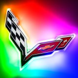 Oracle Corvette C7 Rear Illuminated Emblem - ColorSHIFT thumbnail 2