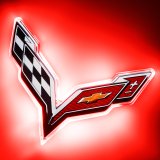 Oracle Corvette C7 Rear Illuminated Emblem - Dual Intensity - Red thumbnail 1