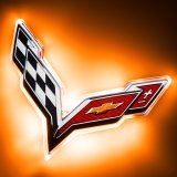 Oracle Corvette C7 Rear Illuminated Emblem - Dual Intensity - Amber thumbnail 1