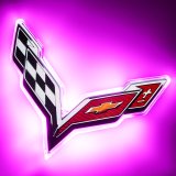 Oracle Corvette C7 Rear Illuminated Emblem - Dual Intensity - Pink thumbnail 1