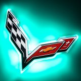 Oracle Corvette C7 Rear Illuminated Emblem - Dual Intensity - Aqua thumbnail 1