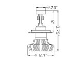 Oracle H4 4000 Lumen LED Headlight Bulbs (Pair) - 6000K thumbnail 6