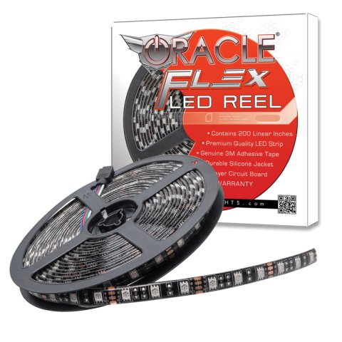 Oracle Exterior Black Flex LED Spool - RGB ColorSHIFT
