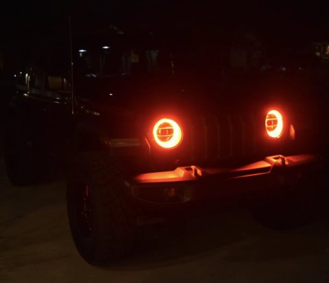 Oracle Jeep Wrangler JL/JT LED Surface Mount Headlight Halo Kit - w/ BC1 Controller thumbnail 4