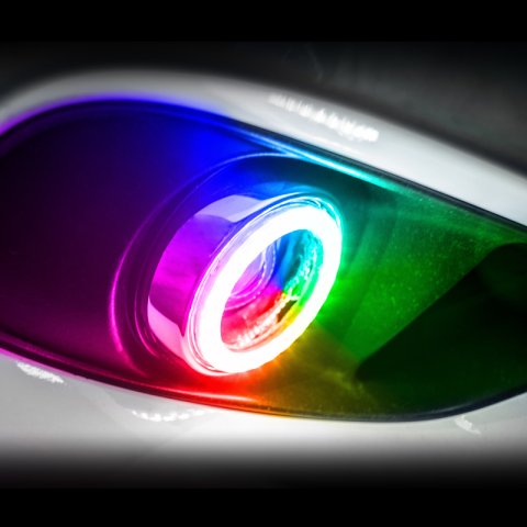 Oracle Dodge Avenger 07-14 LED Waterproof Fog Halo Kit - ColorSHIFT thumbnail 7