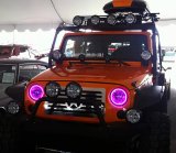 Oracle Jeep Wrangler JK 07-17 LED Waterproof Halo Kit - ColorSHIFT w/ BC1 Controller thumbnail 7