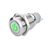 Oracle Pre-Wired Power Symbol Momentary Flush Mount LED Switch - Green thumbnail 1