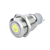 Oracle Pre-Wired Power Symbol Momentary Flush Mount LED Switch - Yellow thumbnail 1