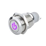 Oracle Pre-Wired Power Symbol Momentary Flush Mount LED Switch - UV/Purple thumbnail 1