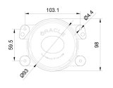 Oracle 100mm 15W Driving Beam LED Emitter - 6000K thumbnail 6
