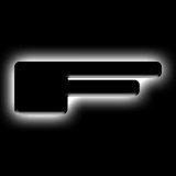 ORACLE Lighting Universal Illuminated LED Letter Badges - Matte Blk Surface Finish - F thumbnail 1