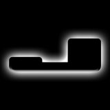 ORACLE Lighting Universal Illuminated LED Letter Badges - Matte Blk Surface Finish - J thumbnail 1