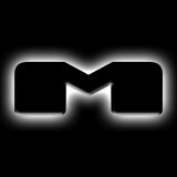 ORACLE Lighting Universal Illuminated LED Letter Badges - Matte Blk Surface Finish - M thumbnail 1
