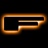 ORACLE Lighting Universal Illuminated LED Letter Badges - Matte Blk Surface Finish - F thumbnail 1