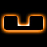 ORACLE Lighting Universal Illuminated LED Letter Badges - Matte Blk Surface Finish - U thumbnail 1