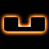 ORACLE Lighting Universal Illuminated LED Letter Badges - Matte Blk Surface Finish - U thumbnail 2