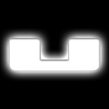 ORACLE Lighting Universal Illuminated LED Letter Badges - Matte Wht Surface Finish - U thumbnail 2