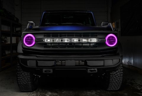 Oracle 2021 Ford Bronco Base Headlight LED Halo Kit - ColorSHIFT - w/o Controller thumbnail 7