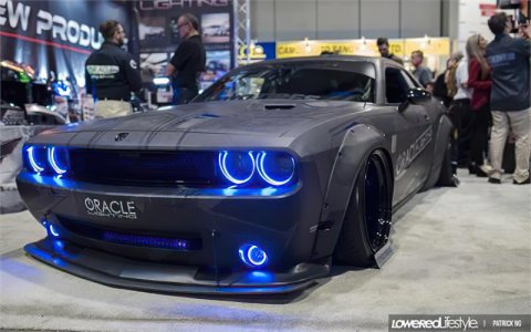 Oracle Dodge Challenger 08-14 LED Waterproof Fog Halo Kit - Red thumbnail 7