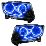 Oracle 11-13 Jeep Grand Cherokee Pre-Assembled Halo Headlights (Non HID) Chrome - Blue thumbnail 2