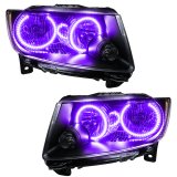 Oracle 11-13 Jeep Grand Cherokee Pre-Assembled Halo Headlights (Non HID) Chrome - UV/Purple thumbnail 1