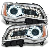 Oracle 11-14 Chrysler 300C NON HID LED Halo Headlights Chrome Housing - Blue thumbnail 3