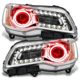 Oracle 11-14 Chrysler 300C NON HID LED Halo Headlights Chrome Housing - Red thumbnail 1