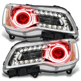 Oracle 11-14 Chrysler 300C NON HID LED Halo Headlights Chrome Housing - Red thumbnail 2