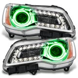 Oracle 11-14 Chrysler 300C NON HID LED Halo Headlights Chrome Housing - Green thumbnail 1