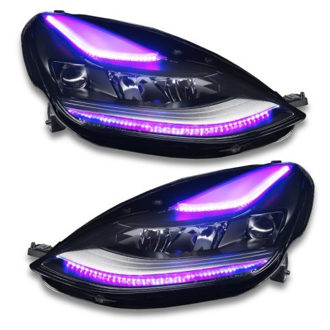 Oracle 2021+ Tesla Model 3 Dynamic ColorSHIFT Headlight DRL Upgrade Kit thumbnail 3