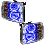 Oracle Lighting 07-13 Chevrolet Silverado Pre-Assembled LED Halo Headlights - Blue thumbnail 1