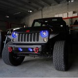 Oracle Lighting 07-09 Jeep Wrangler JK Pre-Assembled LED Halo Fog Lights -Blue thumbnail 8