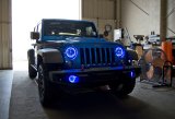 Oracle Lighting 07-09 Jeep Wrangler JK Pre-Assembled LED Halo Fog Lights -Blue thumbnail 9