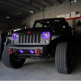 Oracle Lighting 07-09 Jeep Wrangler JK Pre-Assembled LED Halo Fog Lights -UV/Purple thumbnail 9