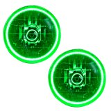 Oracle Lighting 97-06 Jeep Wrangler TJ Pre-Assembled LED Halo Headlights -Green thumbnail 1