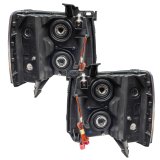 Oracle Lighting 07-13 Chevrolet Silverado Assembled Halo Headlights Round Style -Green thumbnail 7
