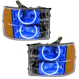 Oracle Lighting 07-13 GMC Sierra Pre-Assembled LED Halo Headlights - Blue thumbnail 1