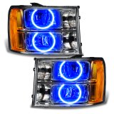 Oracle Lighting 07-13 GMC Sierra Pre-Assembled LED Halo Headlights - Blue thumbnail 9