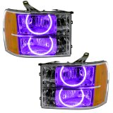 Oracle Lighting 07-13 GMC Sierra Pre-Assembled LED Halo Headlights -UV/Purple thumbnail 2