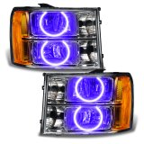 Oracle Lighting 07-13 GMC Sierra Pre-Assembled LED Halo Headlights -UV/Purple thumbnail 4