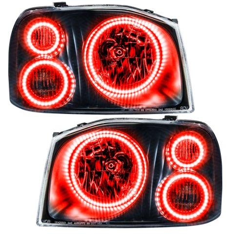 Oracle Lighting 01-04 Nissan Frontier Pre-Assembled LED Halo Headlights -Red thumbnail 1