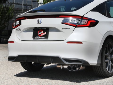 aFe POWER Takeda 2.5in 304 SS Cat-Back Exhaust w/ Black Tips 22-25 Honda Civic L4-2.0L thumbnail 6