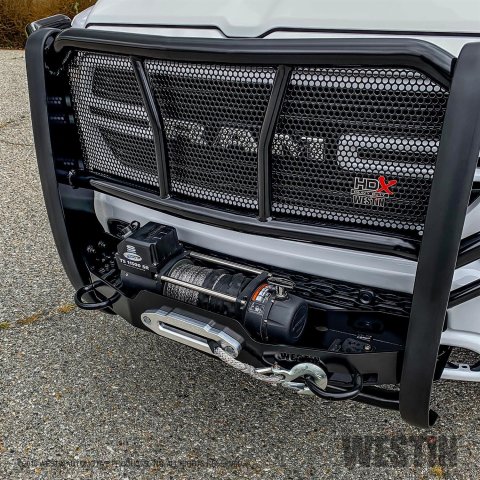 Westin Ram 1500 19-21 (Excl. 2019-2020 Ram 1500 Classic) HDX Winch Mount Grille Guard (1x wes46-23975, 1x wes57-93975A)