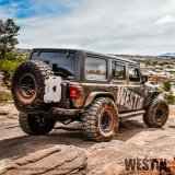 Westin Jeep Wrangler JL 18-21 w/ Sensors WJ2 Rear Bumper w/ Tire Carrier w/ Sensors (1x wes59-82035B, 1x wes59-82055A) thumbnail 1