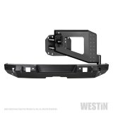 Westin Jeep Wrangler JL 18-21 w/ Sensors WJ2 Rear Bumper w/ Tire Carrier w/ Sensors (1x wes59-82035B, 1x wes59-82055A) thumbnail 2